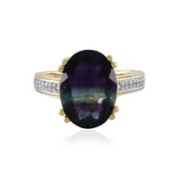 Bi Colour Fluorite Silver Ring