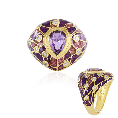 Rose de France Amethyst Silver Ring