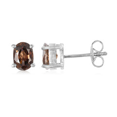 Cinnamon Zircon Silver Earrings