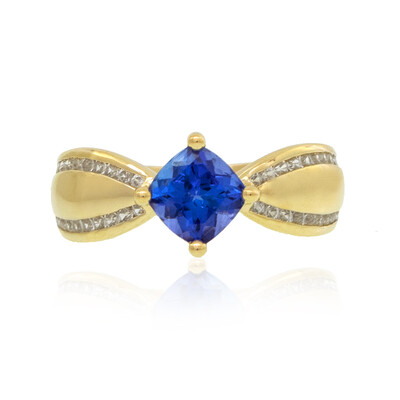 9K AAA Tanzanite Gold Ring (de Melo)