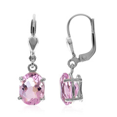 Pink Flouorite Silver Earrings (CUSTODANA)