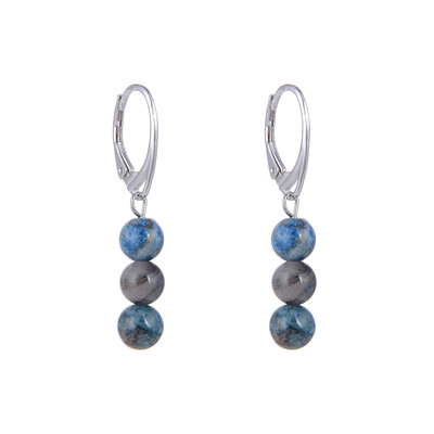 Shattuckite Silver Earrings