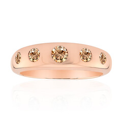 9K SI1 Argyle Rose De France Diamond Gold Ring