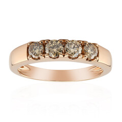 9K SI1 Argyle Rose De France Diamond Gold Ring