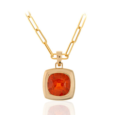 14K AAA Mandarin garnet Gold Necklace (CIRARI)