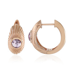 Rose de France Amethyst Silver Earrings