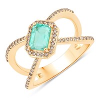 9K Ethiopian Emerald Gold Ring (SUHANA)