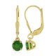 Russian Diopside Silver Earrings