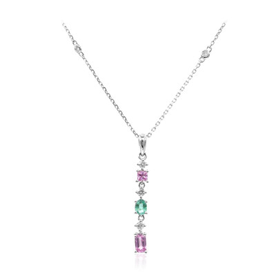 14K Pink Sapphire Gold Necklace (CIRARI)