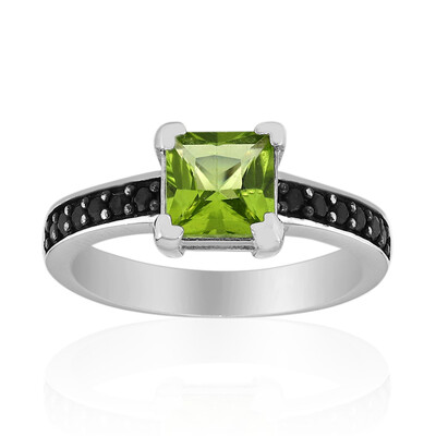 Burmese Peridot Silver Ring