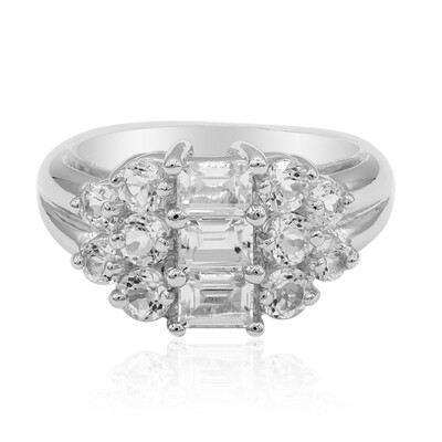 White Topaz Silver Ring