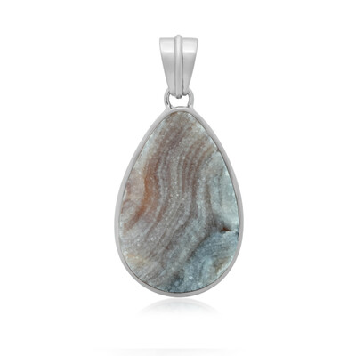 Snake Agate Silver Pendant