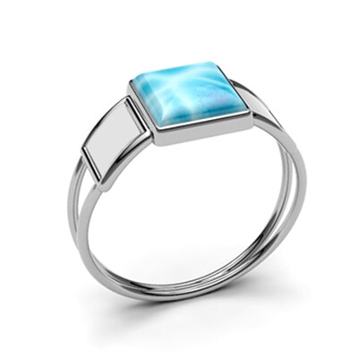 Larimar Silver Ring