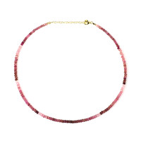 Nigerian Pink Tourmaline Silver Necklace