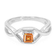 Hessonite Garnet Silver Ring