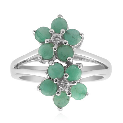 Emerald Silver Ring