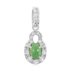 Imperial Chrysoprase Silver Pendant