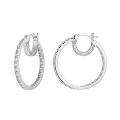 White Topaz Silver Earrings (Adela Silber)