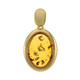 Cognac Baltic Amber Silver Pendant (dagen)