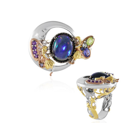 Mezezo Opal Silver Ring (Gems en Vogue)