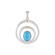 Sleeping Beauty Turquoise Silver Pendant (Granulieren)