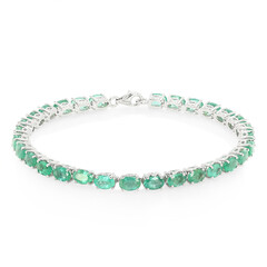 Zambian Emerald Silver Bracelet