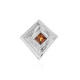 Brown Zircon Silver Pendant (MONOSONO COLLECTION)