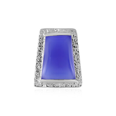 Blue Chalcedony Silver Pendant (MONOSONO COLLECTION)