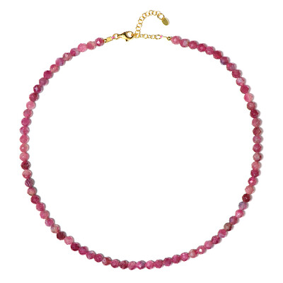 Pink Tourmaline Silver Necklace