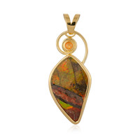 Ammolite Silver Pendant