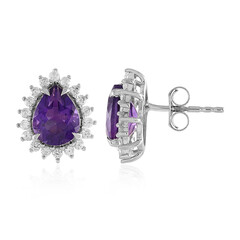 Moroccan Amethyst Silver Earrings