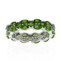 Russian Diopside Silver Ring