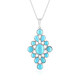 Sleeping Beauty Turquoise Silver Pendant