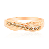 9K SI1 Argyle Rose De France Diamond Gold Ring