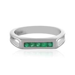 Zambian Emerald Silver Ring