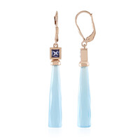 Blue Chalcedony Silver Earrings (KM by Juwelo)