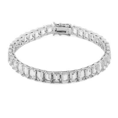 White Topaz Silver Bracelet