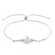 Aqua Chalcedony Silver Bracelet