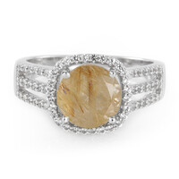 Rutile Quartz Silver Ring