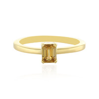 Yellow Zircon Silver Ring