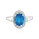 Neon Blue Apatite Silver Ring