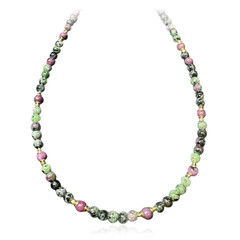 Ruby in Zoisite Silver Necklace