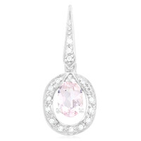 Pink Cuprian Tourmaline Silver Pendant