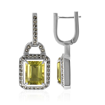 Lemon Citrine Silver Earrings (Annette classic)