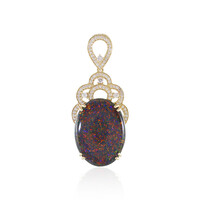 14K Andamooka matrix opal Gold Pendant (AMAYANI)