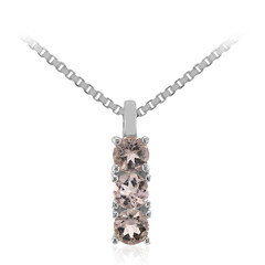 Morganite Silver Necklace