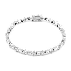 White Topaz Silver Bracelet