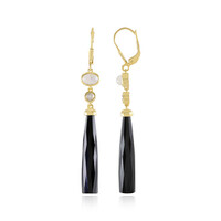 Black Onyx Silver Earrings (KM by Juwelo)