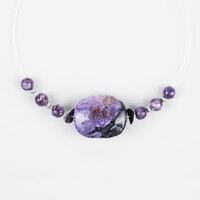 Charoite Silver Necklace