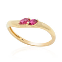 9K Red Burmese Spinel Gold Ring (de Melo)